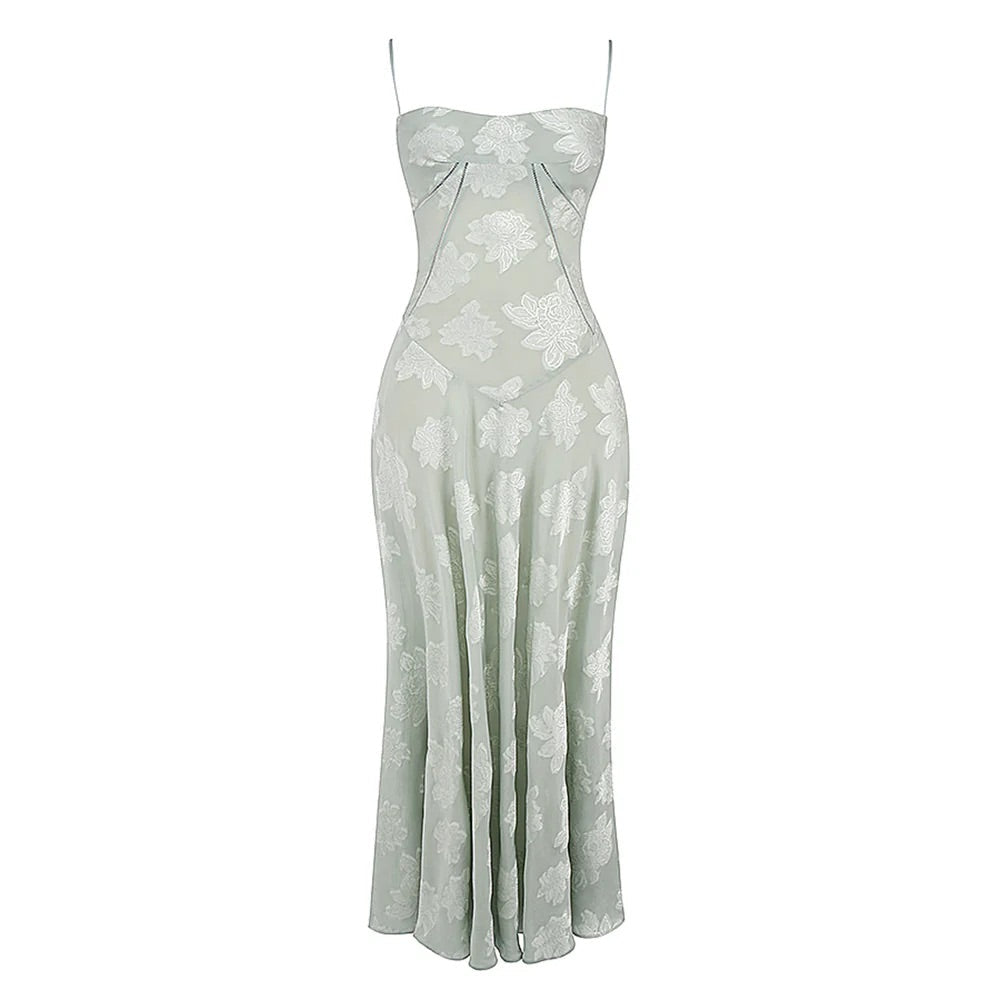 Margot see-through maxi dress Blue