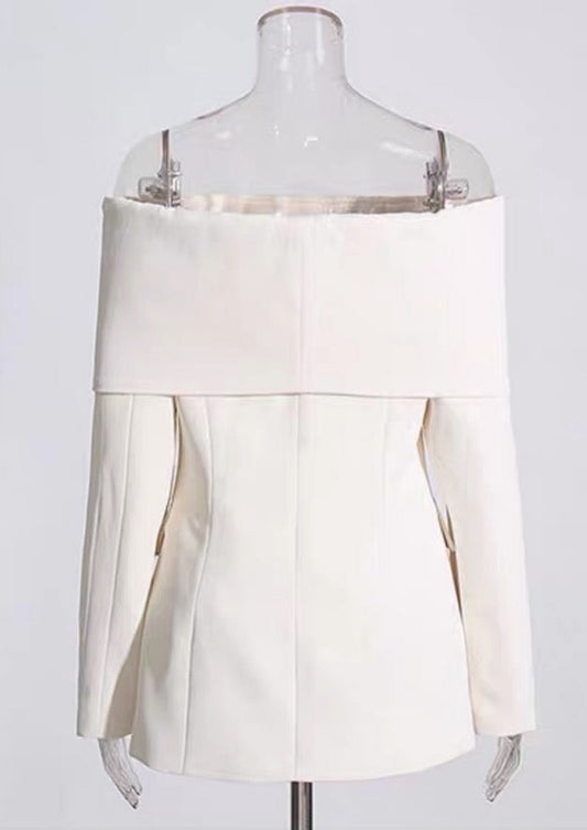 Off shoulder blazer white Size S