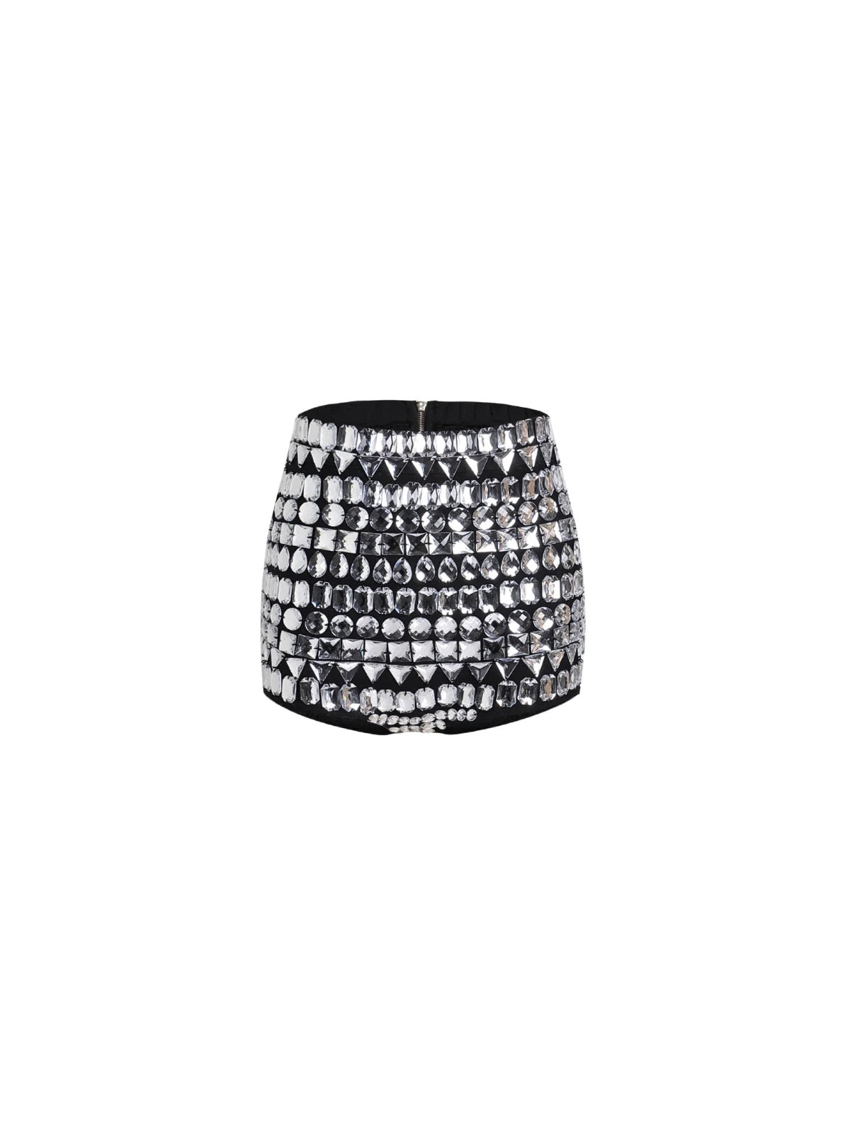Rhinestones bandage shorts
