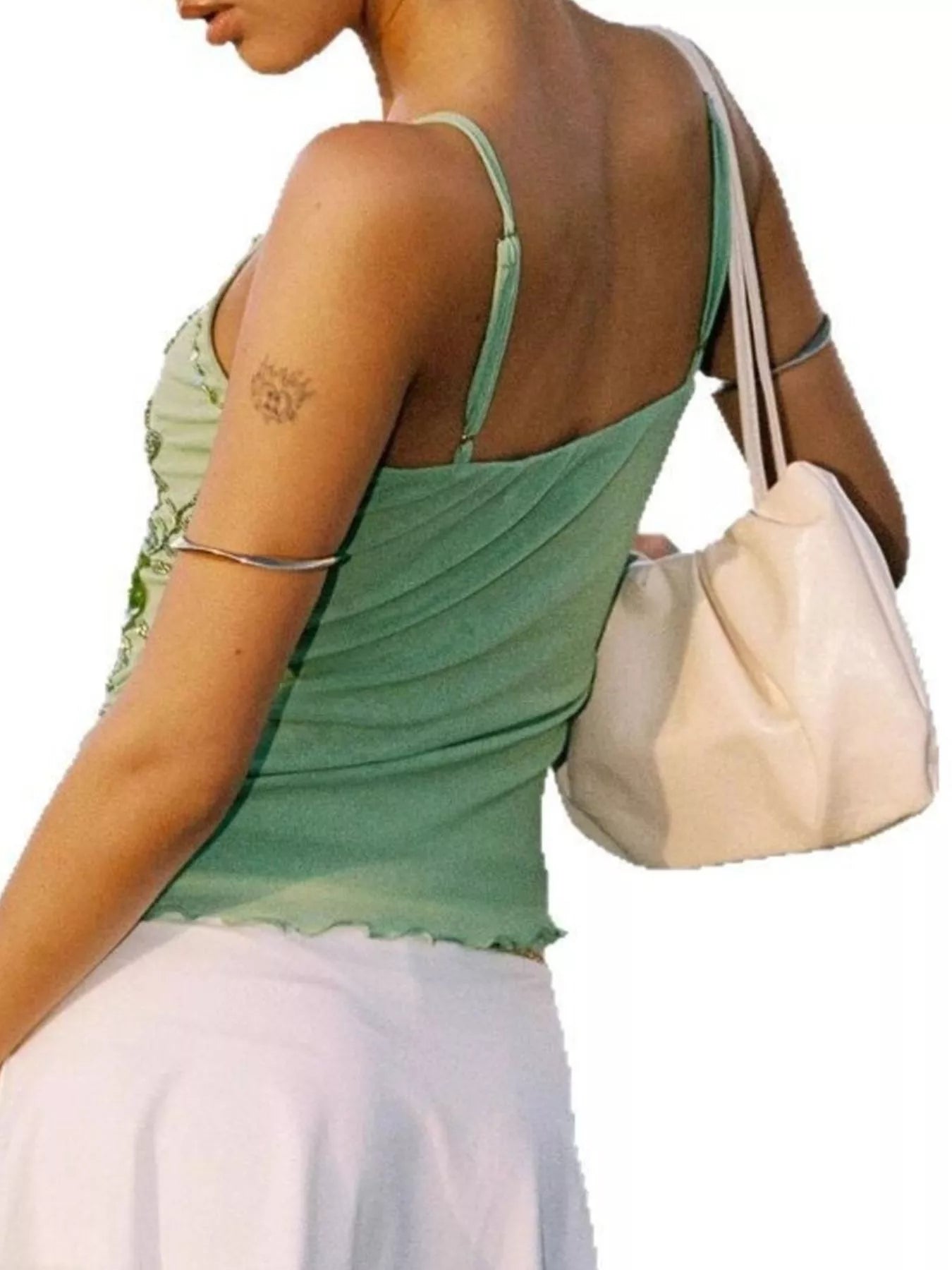 Sequin Butterfly Scoop Neck Cami