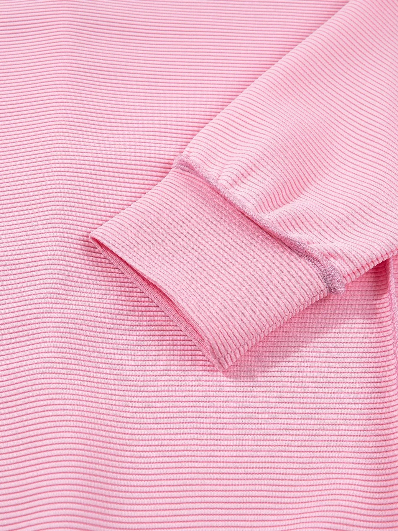 Blush Pink Horizontal Ribbed Drop Shoulder Baggy Pullover – Exposed Seam Detail