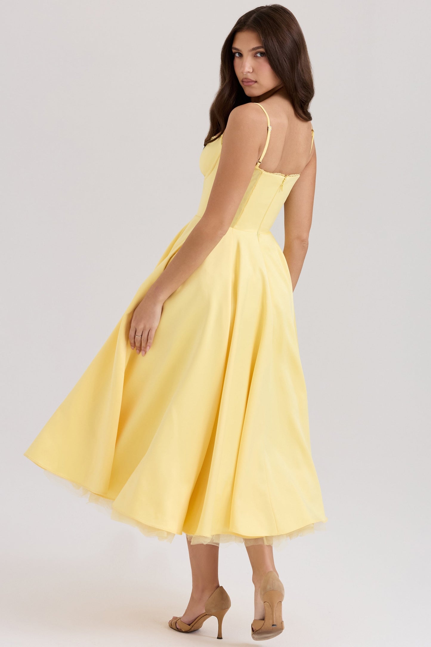 Mademoiselle midi dress- Yellow