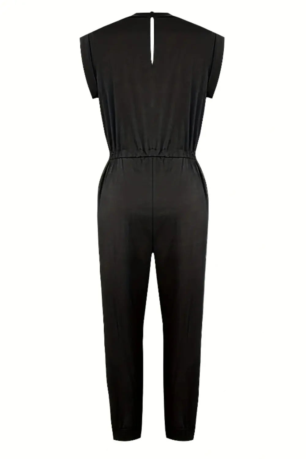 EmpowerEase Sleeveless Drawstring Jumpsuit