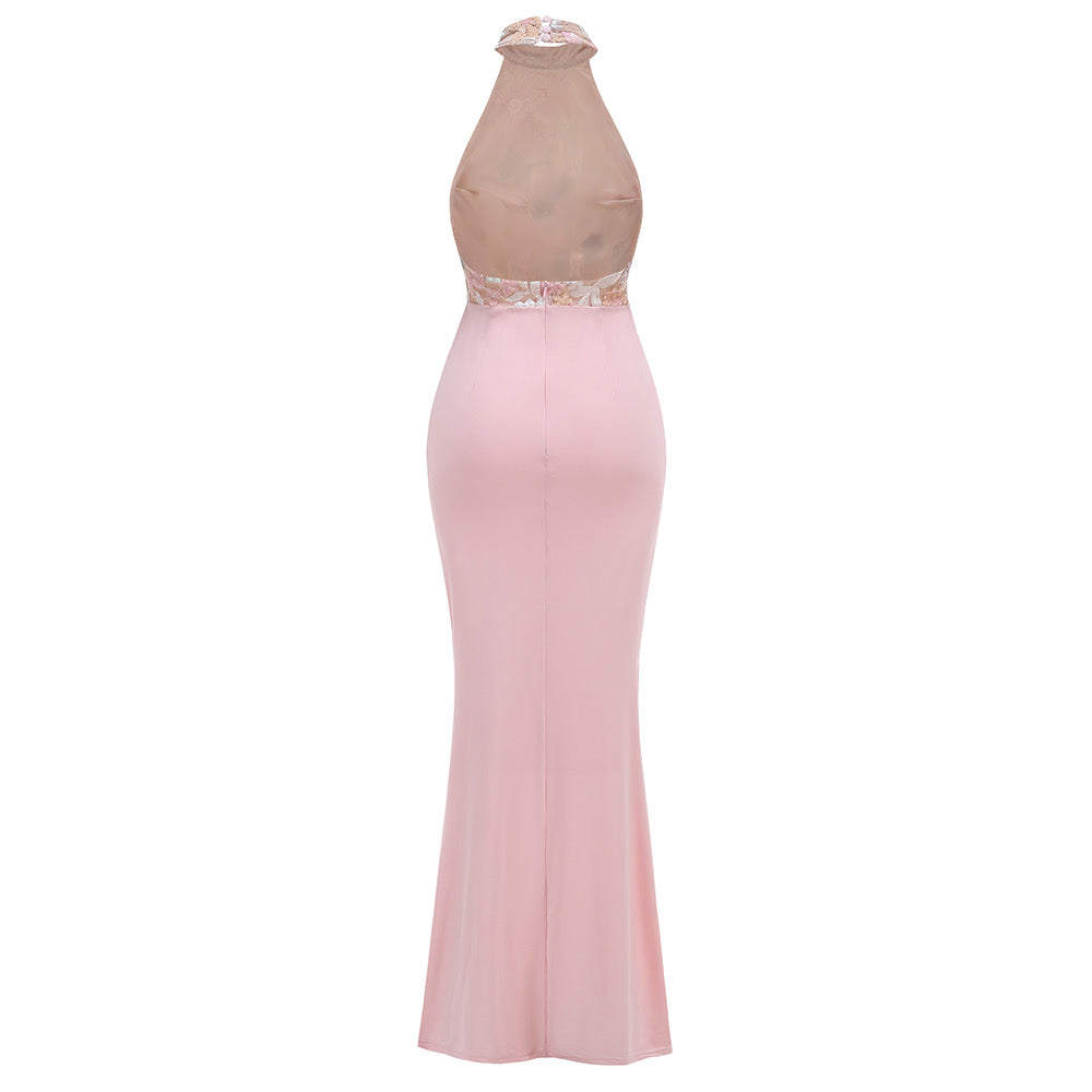 Celestine Floral Mesh Gown