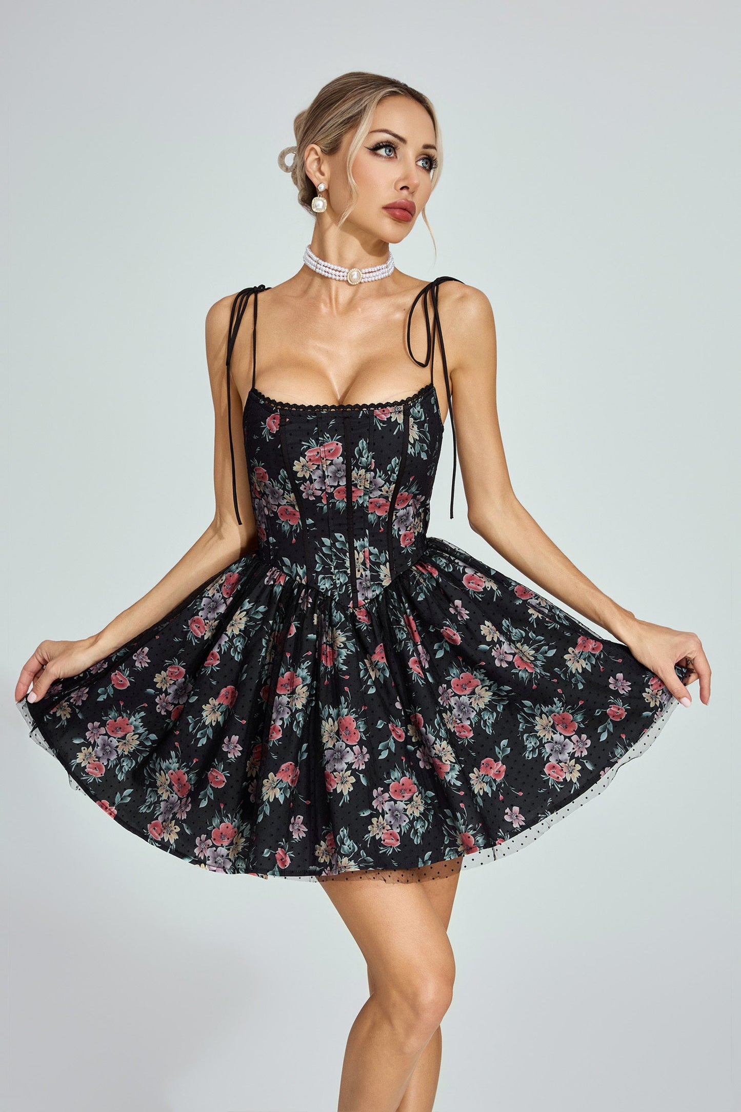 Rose Noire Corset Mini Dress