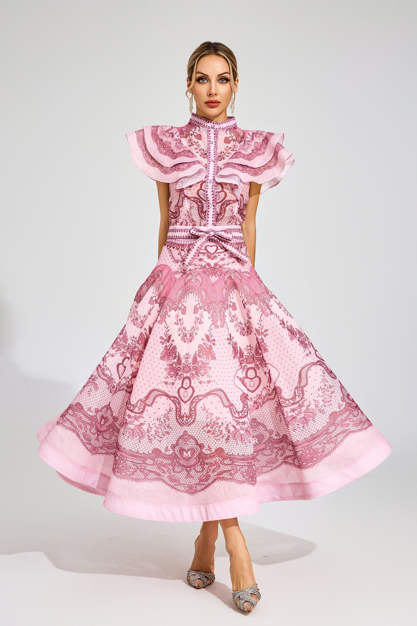 Rosalie Vintage Ruffle Top & Skirt Set