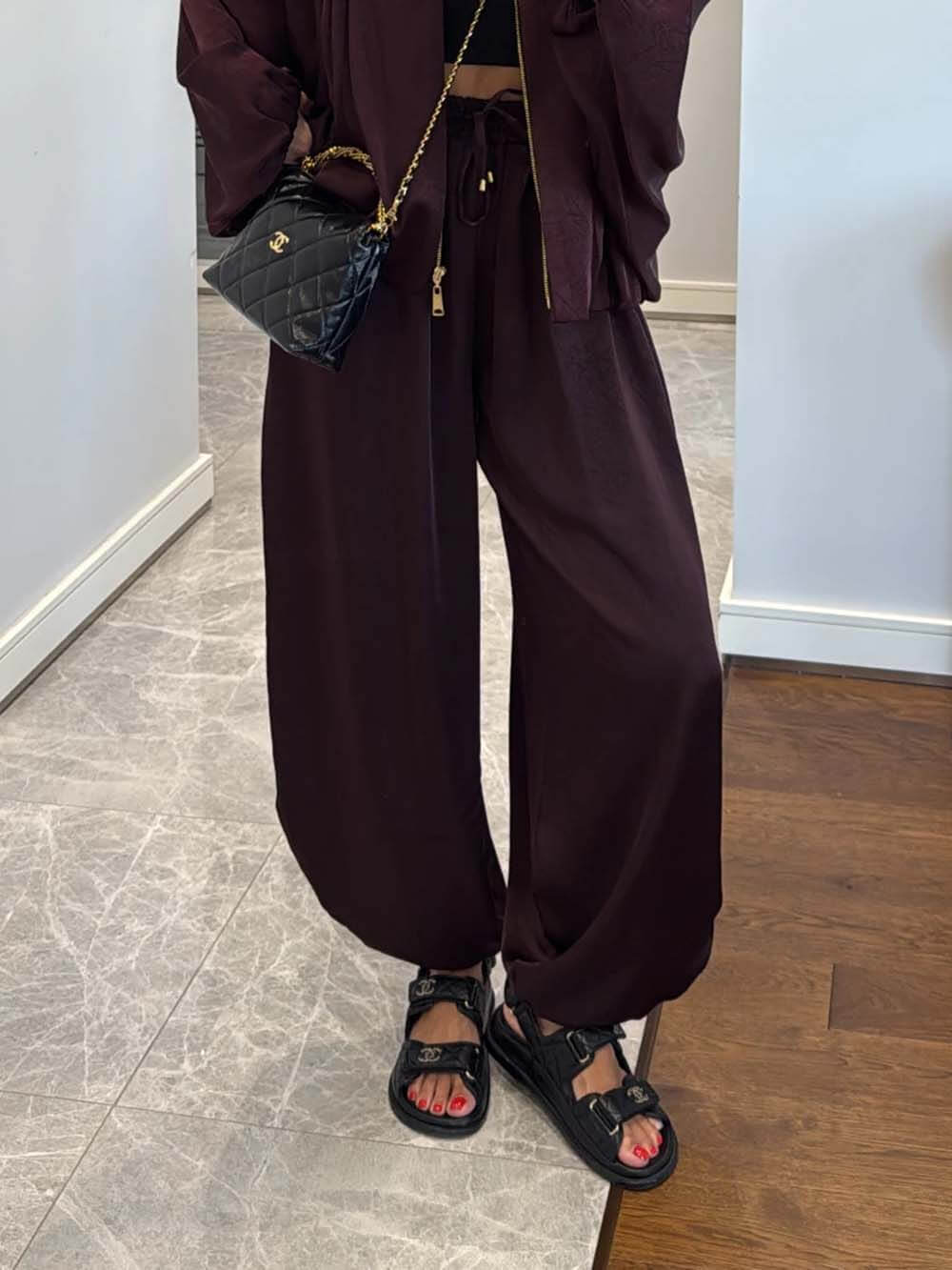 Elegant Satin Bomber Loose Jacket