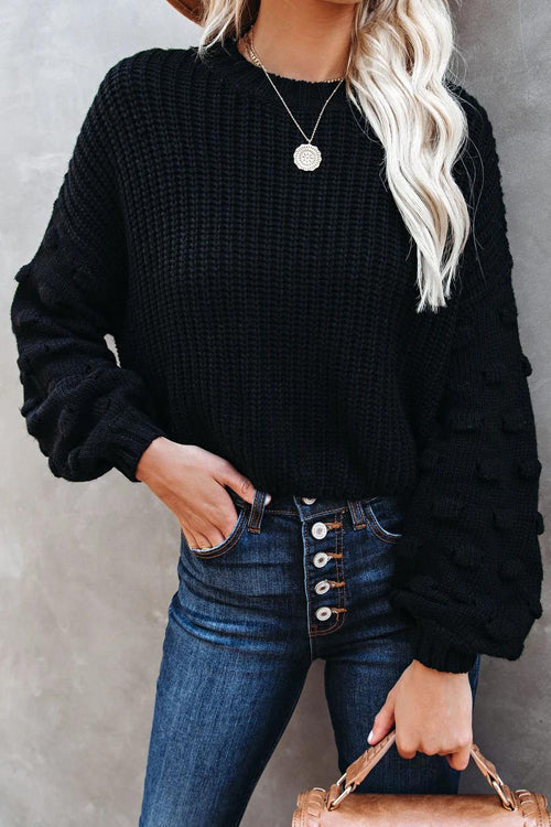 Cozy Cutie Mock Neck Knit Sweater - 3 Colors Black