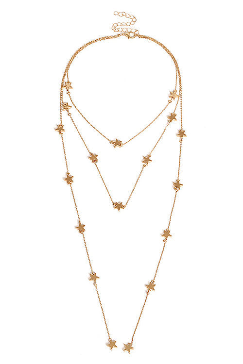 Starry Layered Necklace Golden