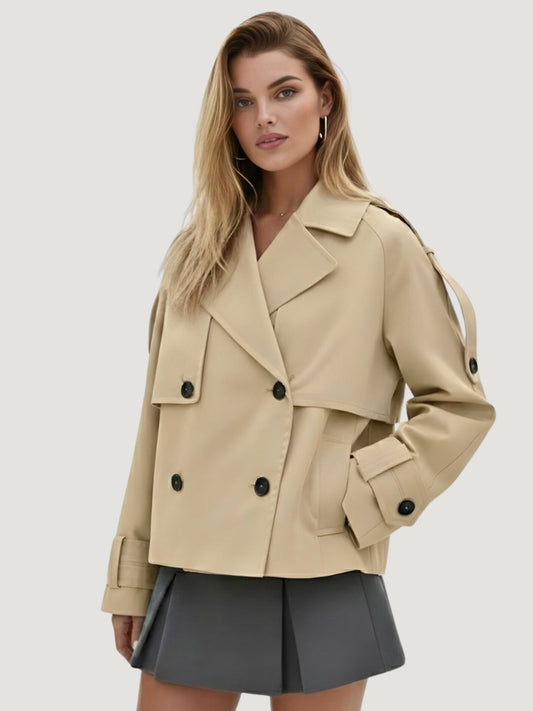 Ada | Short Double-Breasted Trench Jacket