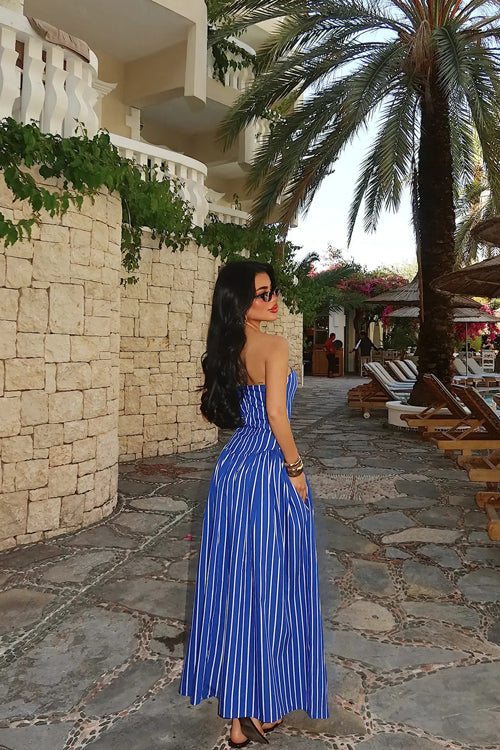 Exceptional Moments Sleeveless Striped Maxi Dress - 2 Colors
