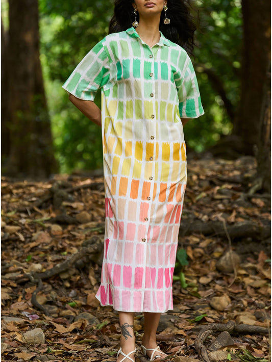 Unique Printed Shirtdress