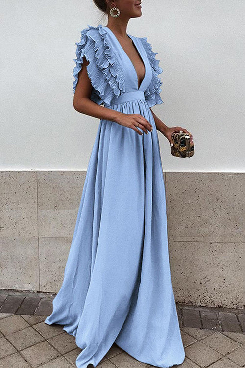 Vine and Dandy Elegant Maxi Dress - 6 Colors Blue