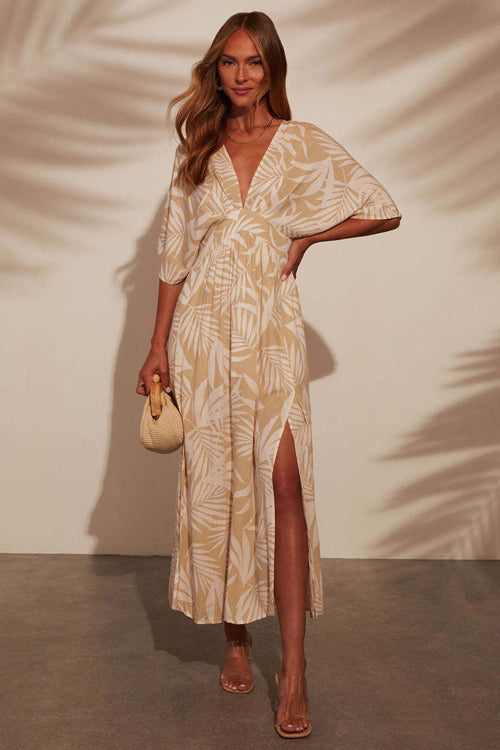 Mykonos Mood V-Neck Printed Maxi Dress - 3 Colors