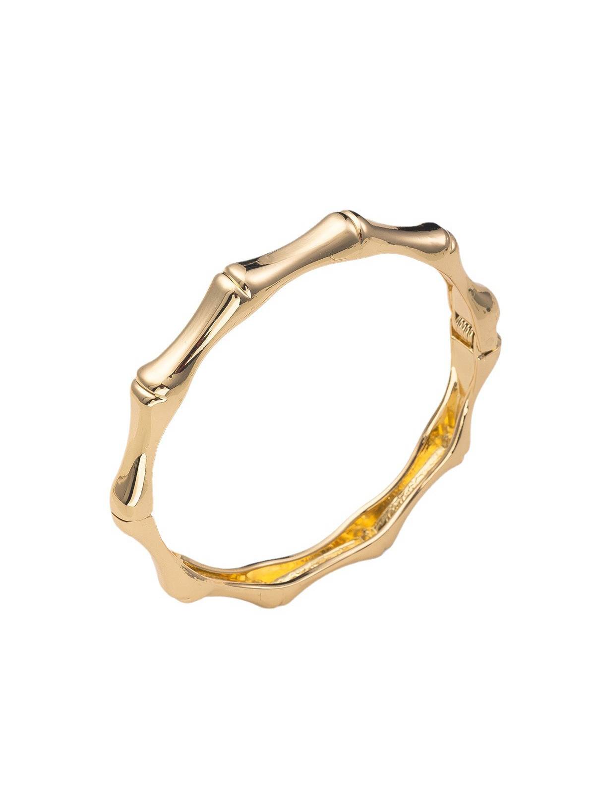 Bamboo Design Bracelet Gold F