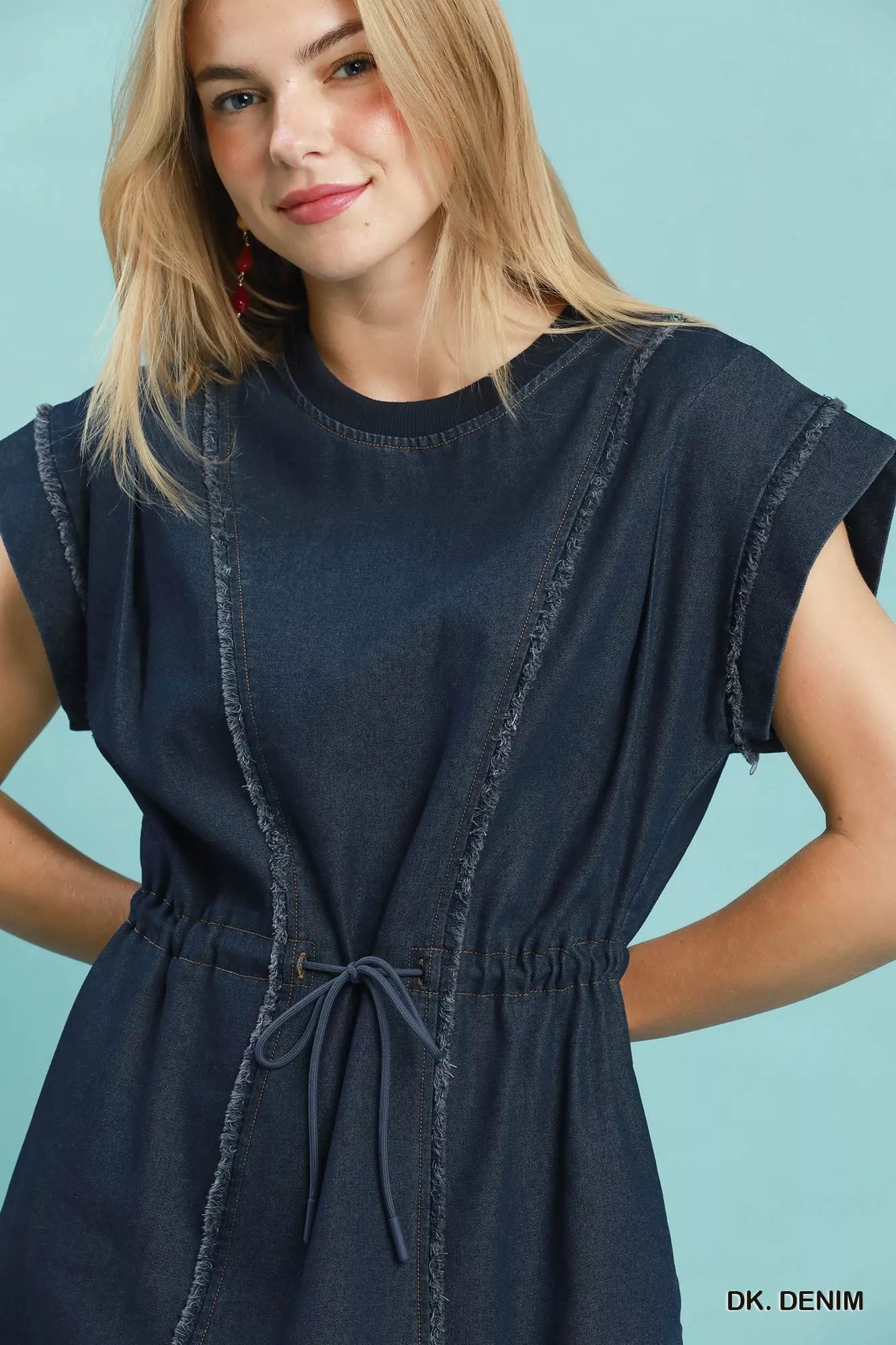 Dark Navy Denim Mini Dress