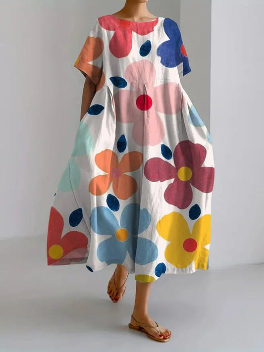 VALENTINA | Robe fleurie d'été à la coupe flatteuse et à la liberté de mouvement 