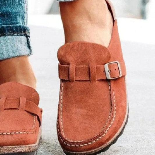 Buckle Loafers - Low Heel