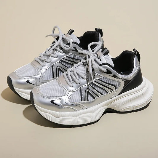 Lace-Up Platform Sneakers – Sporty & Stylish
