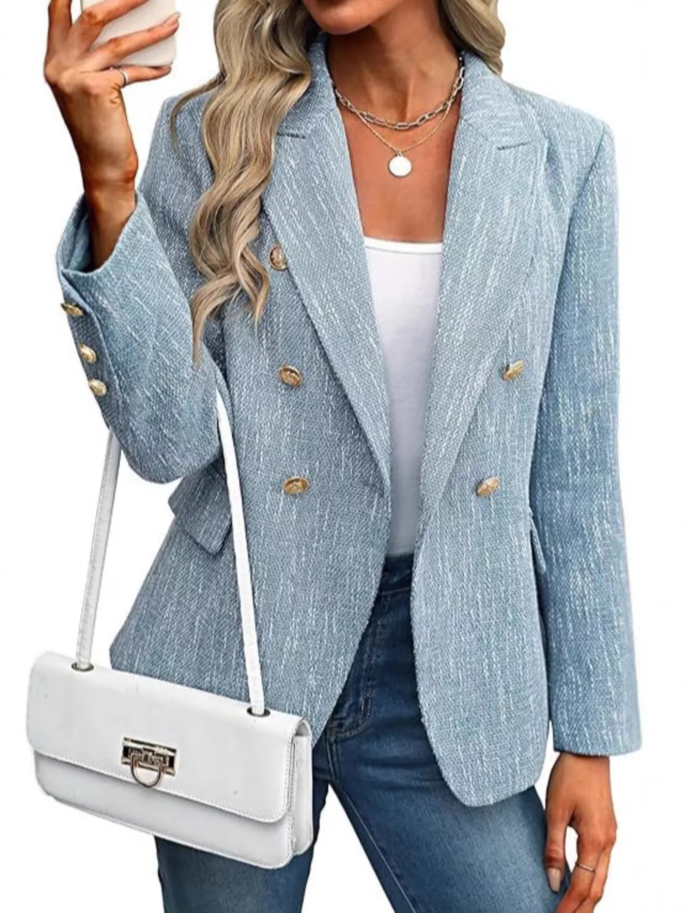 Chic Command Double-Breasted Blazer