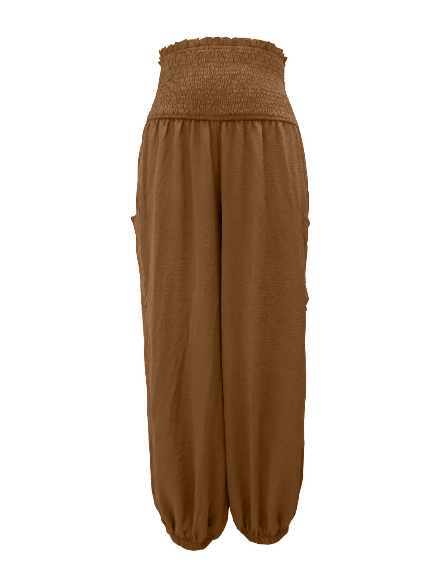 Smocked Waist Harem Pants with Pockets Size Inclusive (S to 5XL)