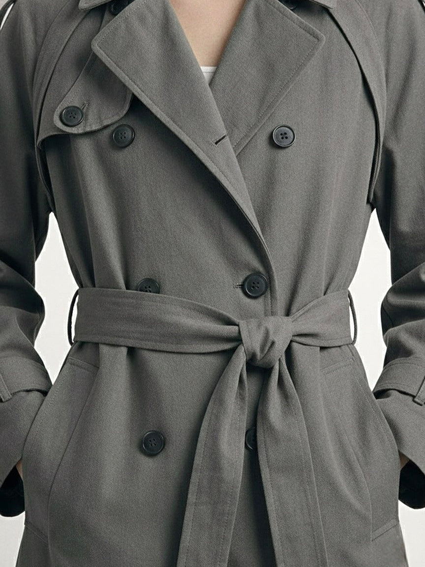 Myla | Classic Double-Breasted Trench Coat