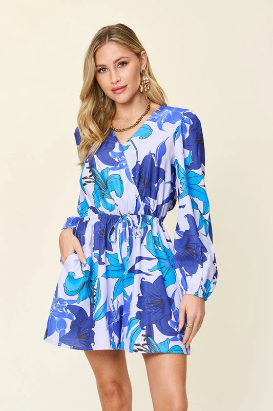 Women's Floral Romper with Pockets