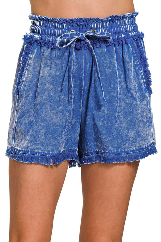 Blue Mineral Classic Cutoff Shorts