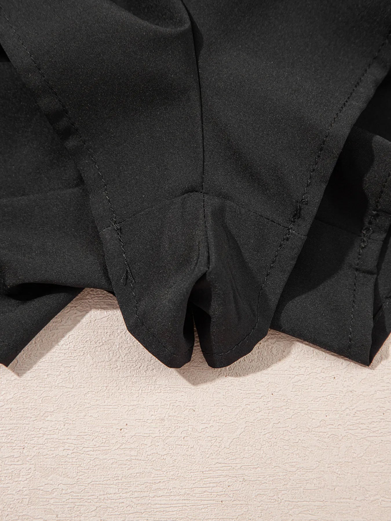 Flirt Factor Black Ruffle Shorts
