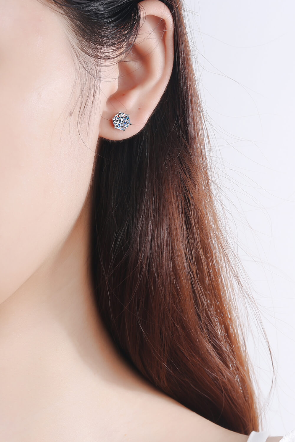 Sparkle Moissanite Stud Earrings