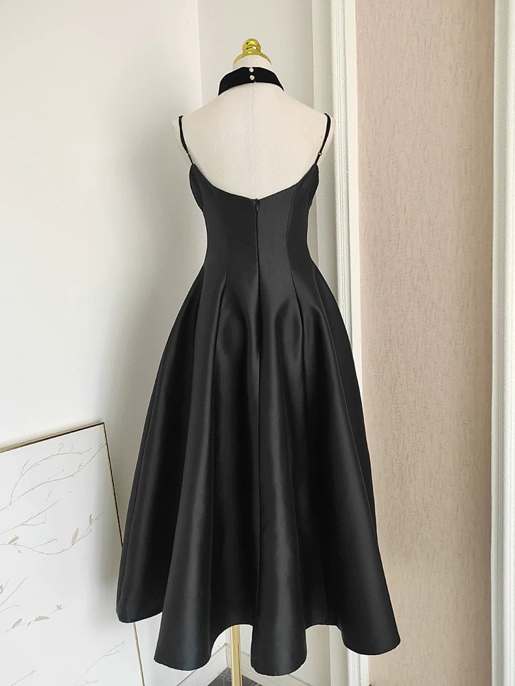 Rosalie Satin Choker Midi Dress