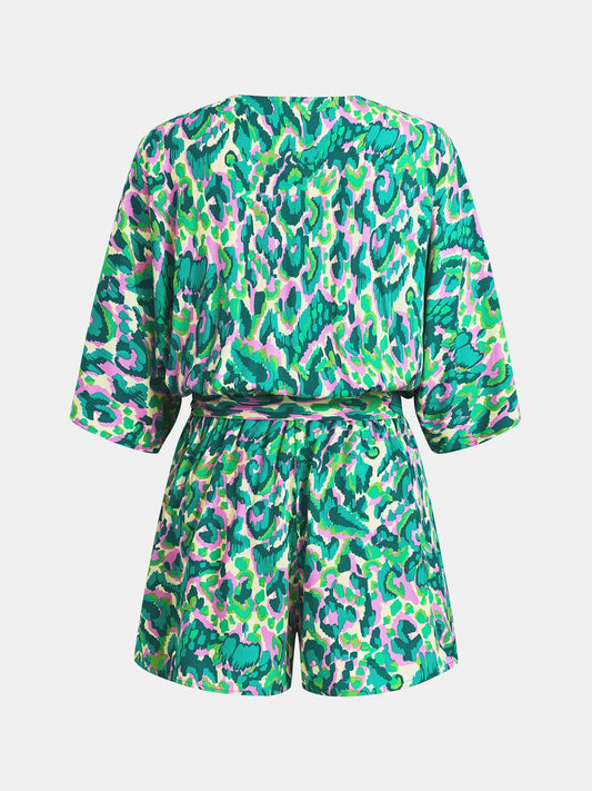 Boho Bloom V-Neck Batwing Romper