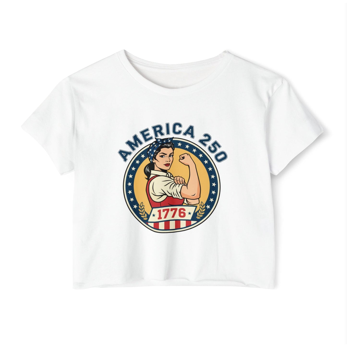 Women's Crop Top — 'America 250' Rosie-Inspired 1776 Patriotic Festival Tee