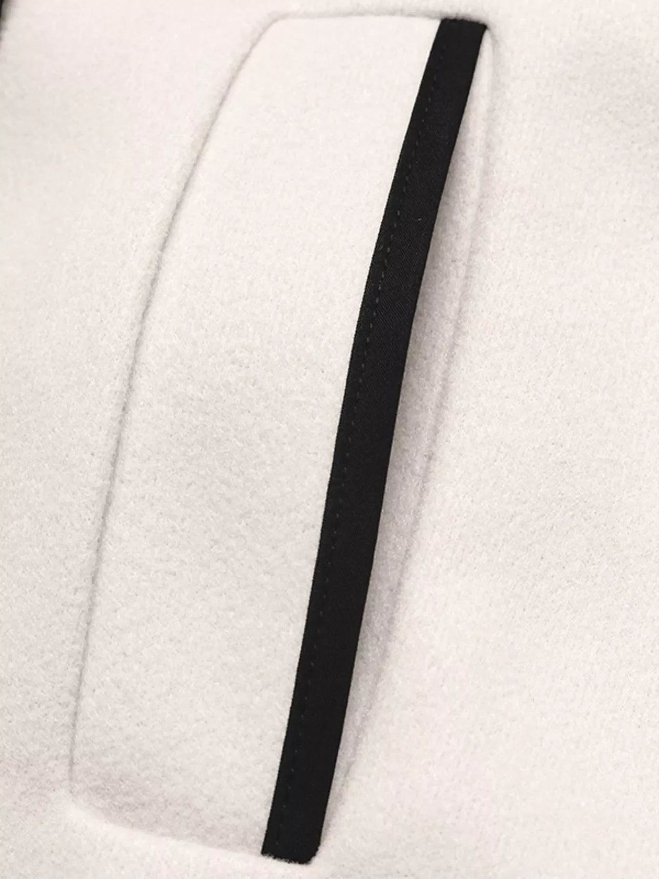 Contrast Trim Double-Breasted Jacket