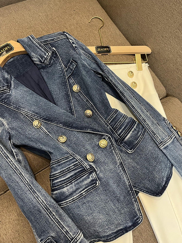 Yvonne Denim blazer