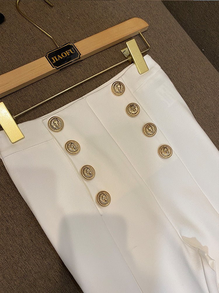 Aline button pants