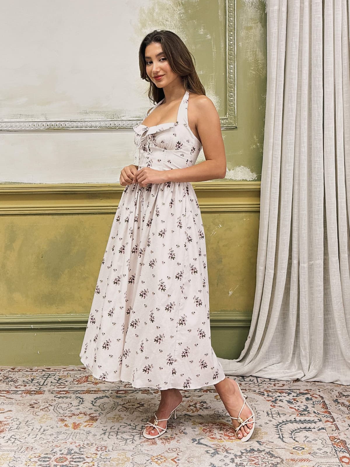Rosalie Garden Halter Dress