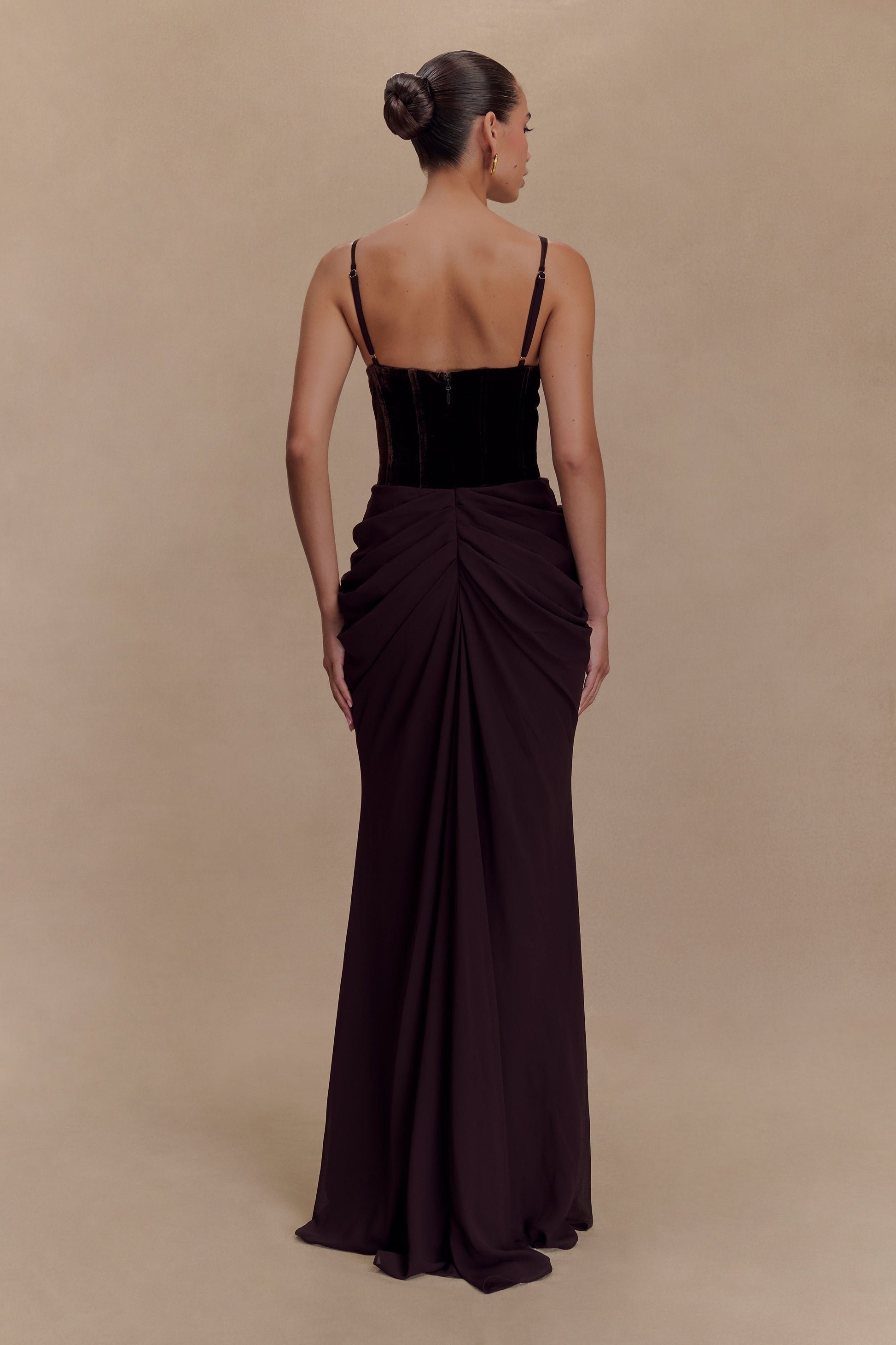 Miroir Velvet Drape Gown