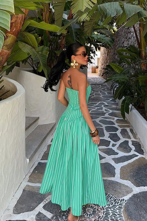 Exceptional Moments Sleeveless Striped Maxi Dress - 2 Colors