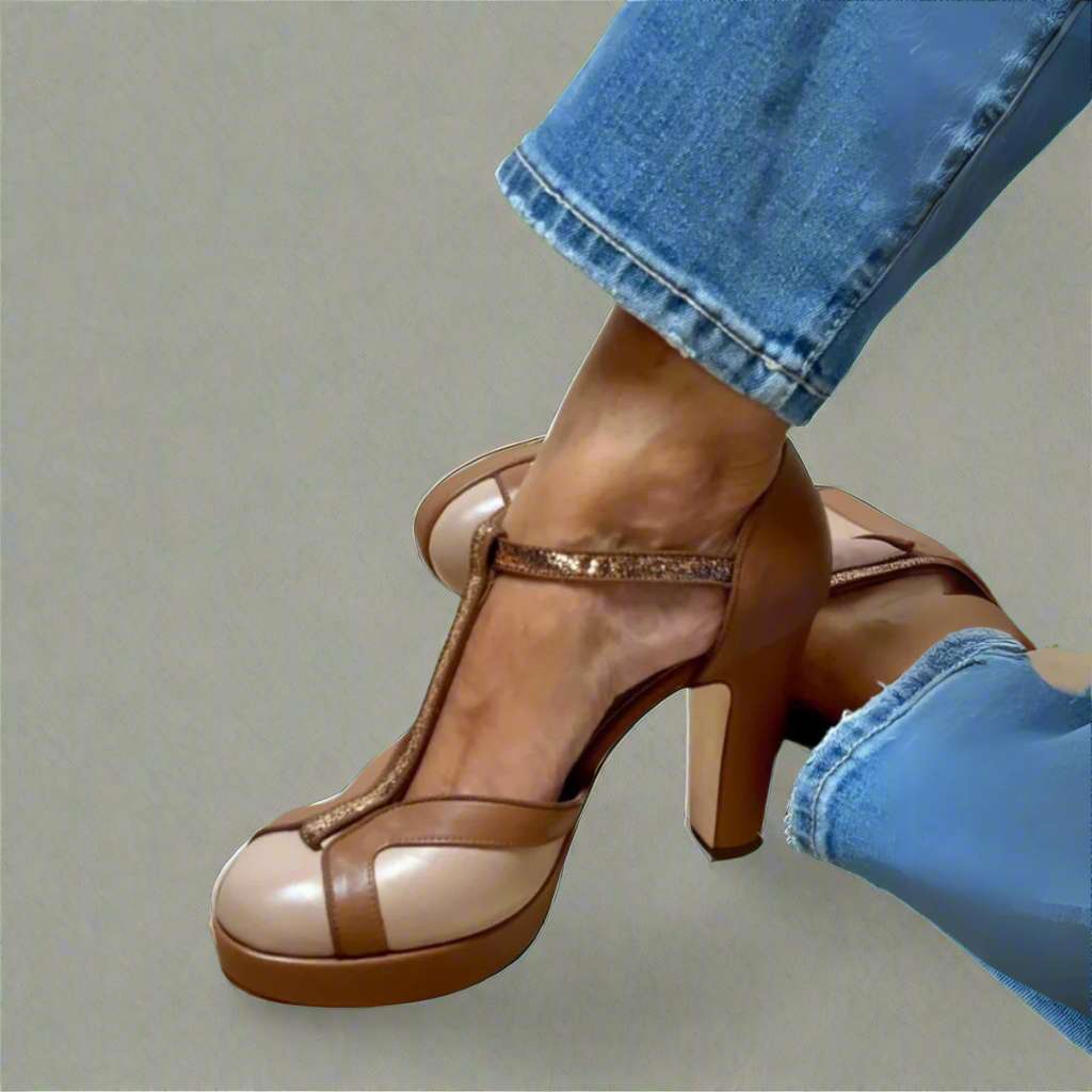 Aurore | Two-Tone Platform Heels