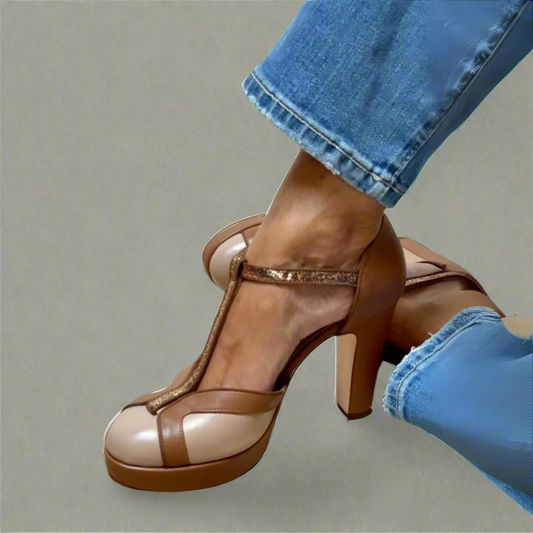 Aurore | Two-Tone Platform Heels