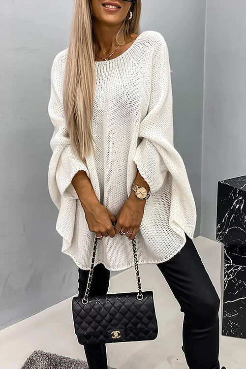 New Chapters Long Sleeve Knit Top - 5 Colors White