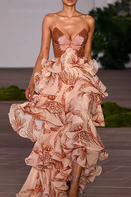 Let There Be Romance Butterfly Print Maxi Dress