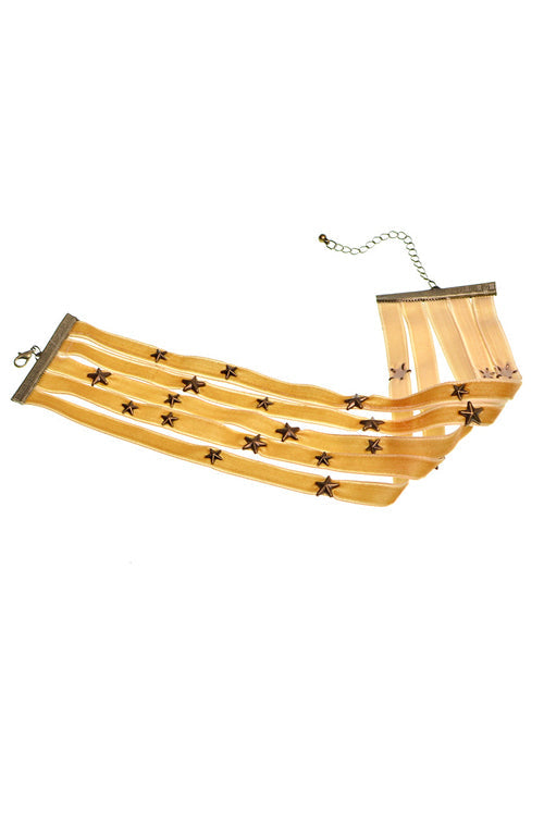 Rivet Layered Cool Choker Yellow
