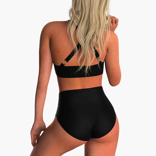 High-Waisted Bikini - Women's Chic Two-Piece Swimwear Set