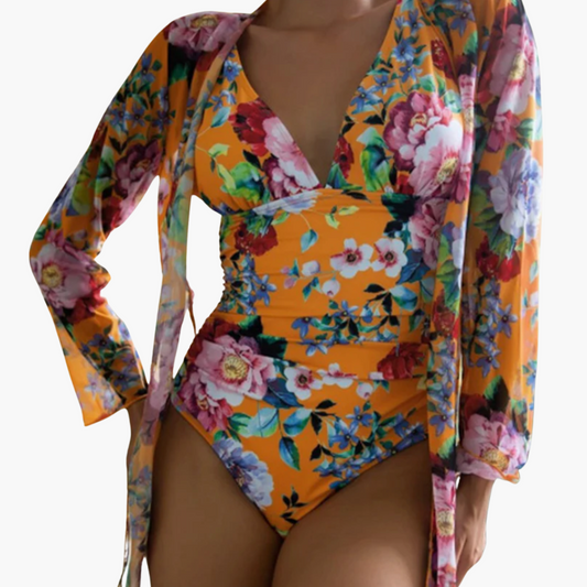 Shaping One-Piece Swimsuit - Women's Tummy Control Swimwear