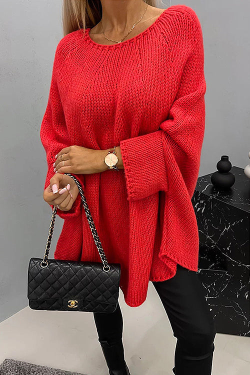 New Chapters Long Sleeve Knit Top - 5 Colors Red
