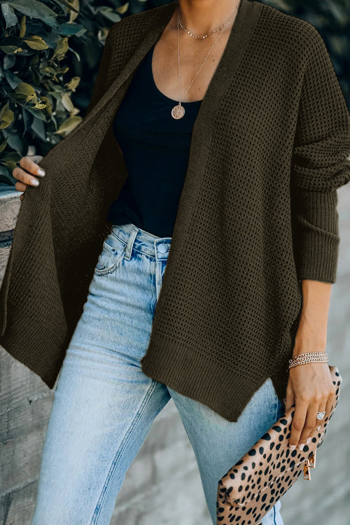 Carry On Long Sleeve Knit Cardigan Olive Green