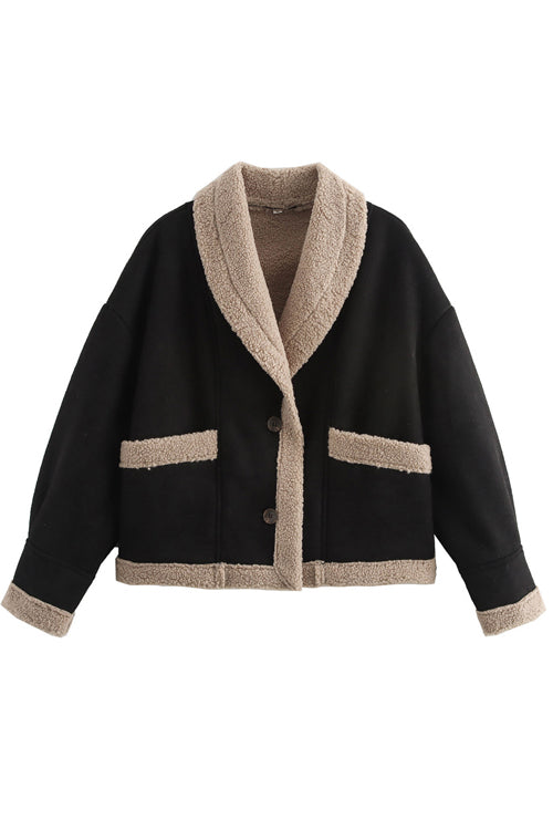 Coziest Forecast Vegan Leather Jacket - 5 Colors Black