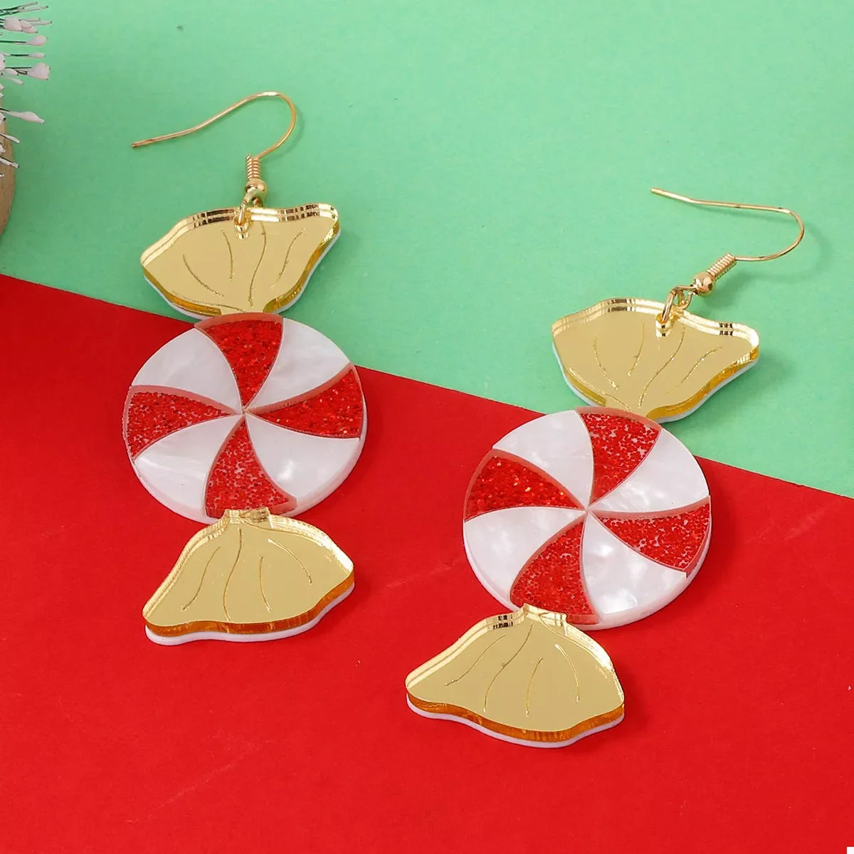 Christmas Candy Drop Earrings